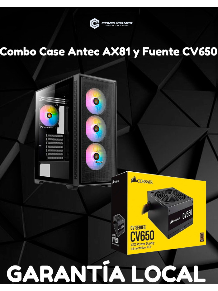 Combo Case Antec AX81 y Fuente de Poder CV650 watts