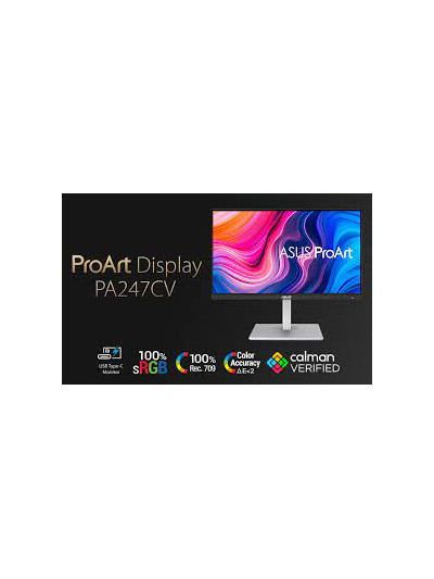 Monitor ASUS Pro Art PA247CV LED 23.8", Full HD, 75Hz, HDMI, Bocinas Integradas (2x 4W), Negro/Plata