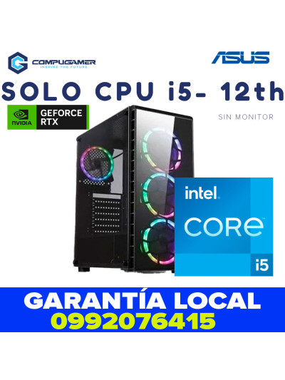 Solo CPU Corei5* 12TH - 16GB DDR5 - B760 - RTX4060...