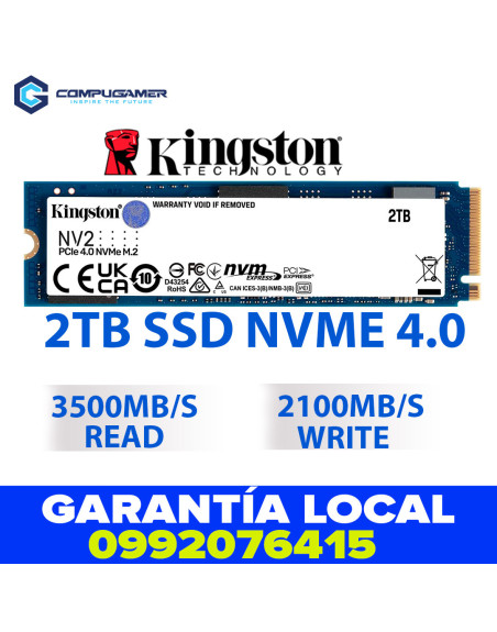 SSD Kingston NV2 NVMe, 2TB,  PCI 4.0