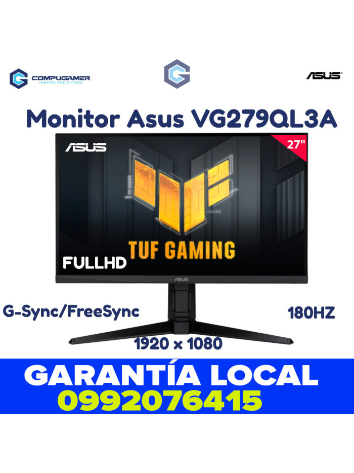 Monitor Asus 27" 180Hz VG279QL3A TUF Gaming IPS FullHD 1080p