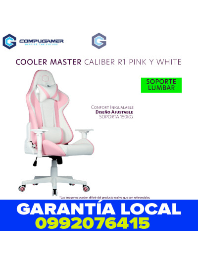 Silla Cooler master caliber r1 pink y white
