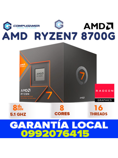 Procesador AMD Ryzen 7 8700G con Gráficos Radeon...